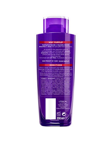 Oap Haircare Elseve Purple Range Shampoo Packshot Back